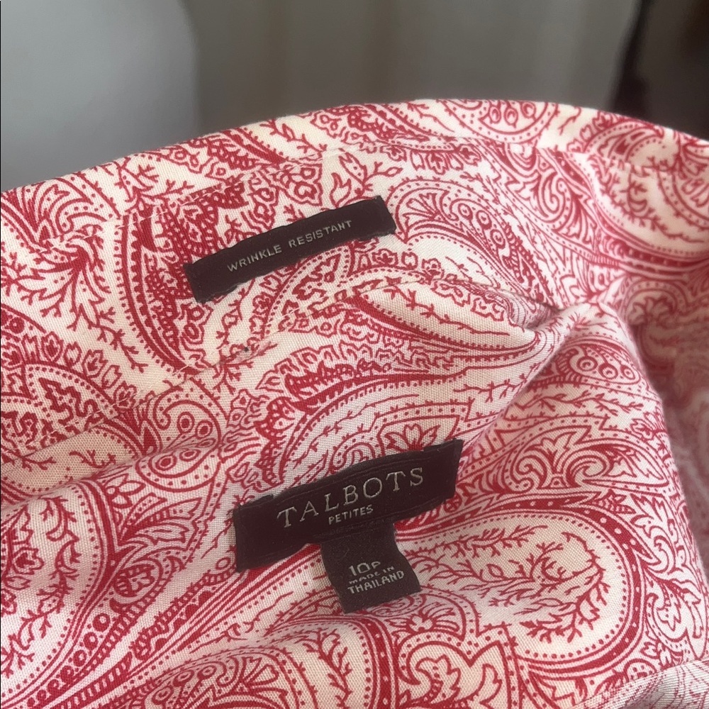 Talbots Paisley Button-Down Shirt - Picture 3 of 3